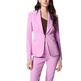 Giacca donna in lino e viscosa stretch