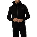 Felpa uomo con cappuccio e zip integrale in scuba