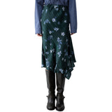 Gonna donna midi con drappeggio