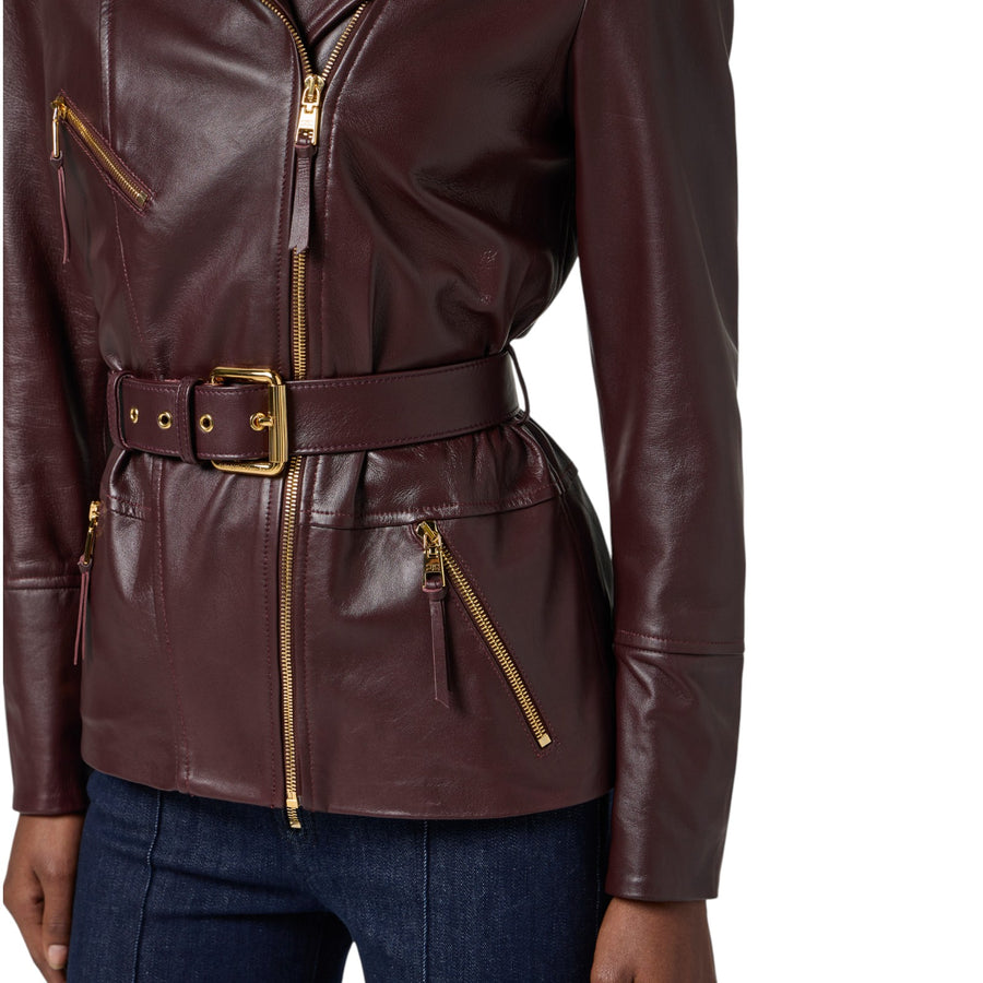 Giacca donna biker in pelle