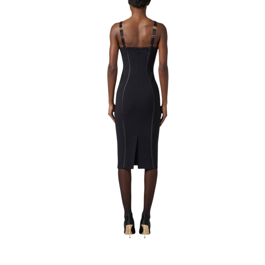 Abito donna in crêpe leggero con tulle