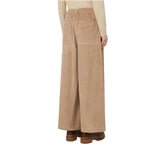 Pantalone donna crop in velluto di cotone