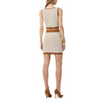 Top donna in ciniglia con punto waffle