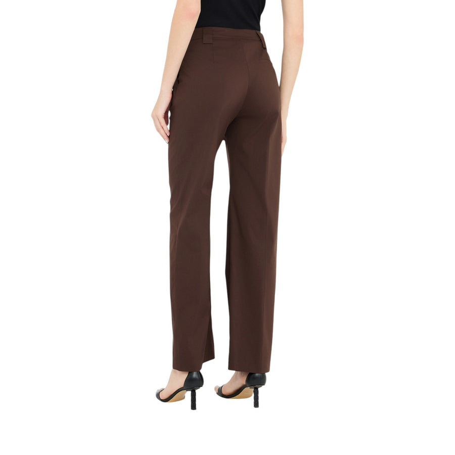 Pantaloni donna straight in popeline