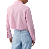 Camicia donna boxy con ricami gioiello
