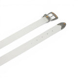 Cintura donna in pelle shiny con finiture metalliche 3