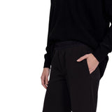Pantaloni donna stretch con elastico logato