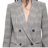 Blazer donna doppiopetto check