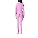 Giacca donna in lino e viscosa stretch