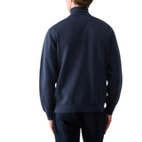 Maglia uomo in cotone rasato con zip