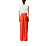 Pantaloni donna in jacquard floreale