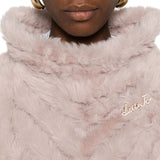 Poncho donna a collo alto con chevron