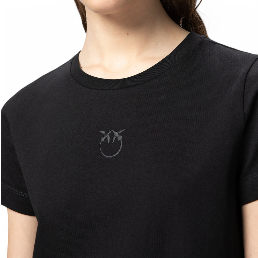 T-shirt donna a manica corta con ricamo logo Love Birds Monogram