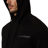 Felpa uomo con cappuccio e zip integrale in scuba