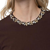 Maglia donna a maniche corte con ricamo