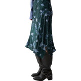 Gonna donna midi con drappeggio