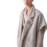 Poncho donna lungo jacquard