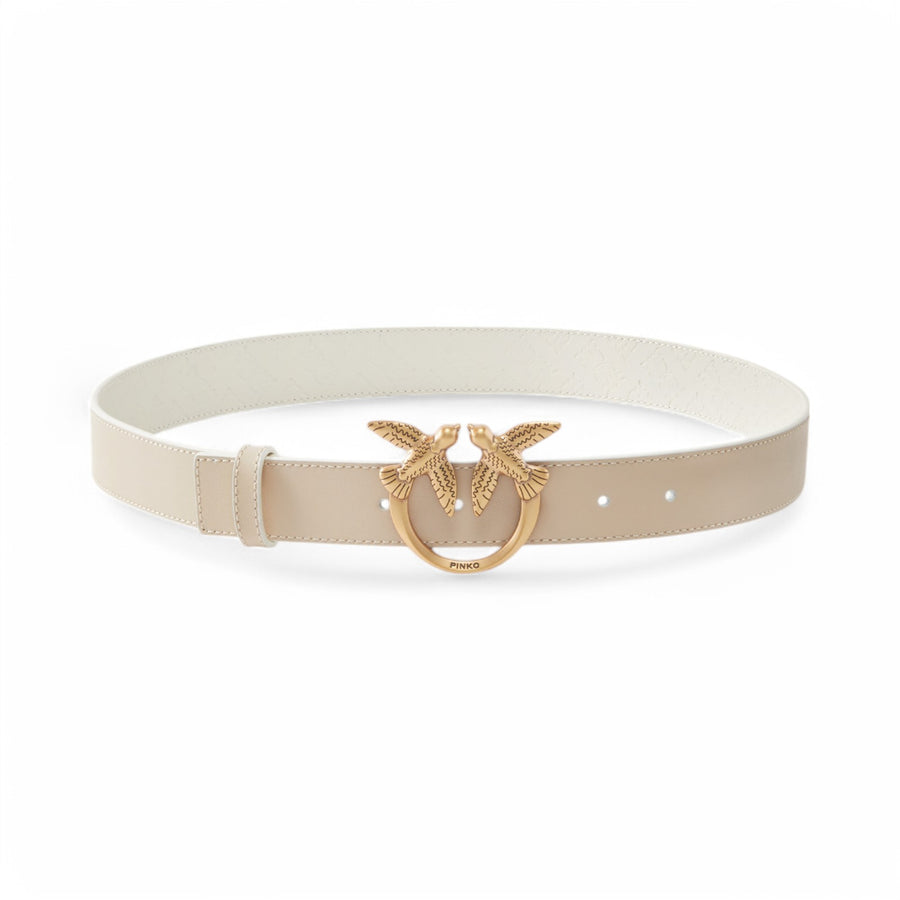 Cintura donna double face con fibbia Love Birds 3cm