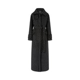 Trench donna con strass e borchie