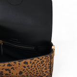 Borsa donna a tracolla Slouchy in Suede Leopardato