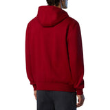 Felpa uomo hoodie con zip e logo ricamato