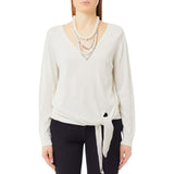 Maglia donna con nodo e collana