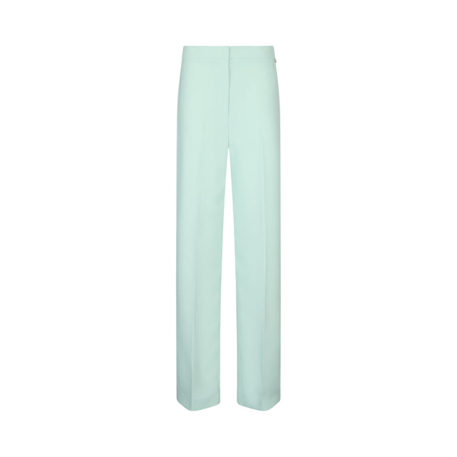 Pantaloni donna con spacco verde menta