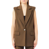 Gilet donna con spalline imbottite