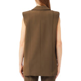 Gilet donna con spalline imbottite