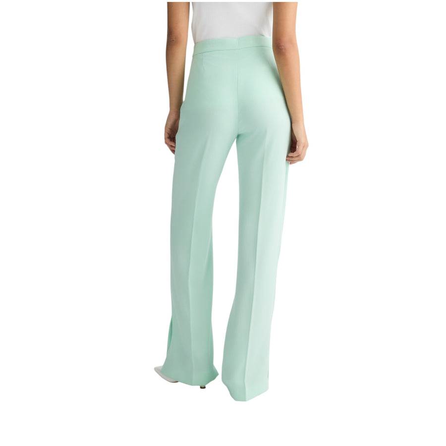 Pantaloni donna con spacco verde menta