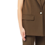 Gilet donna con spalline imbottite