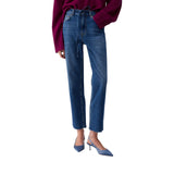 Jeans donna straight con cintura