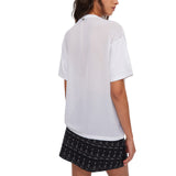 T-shirt donna con perle e strass