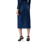 Gonna donna longuette in denim