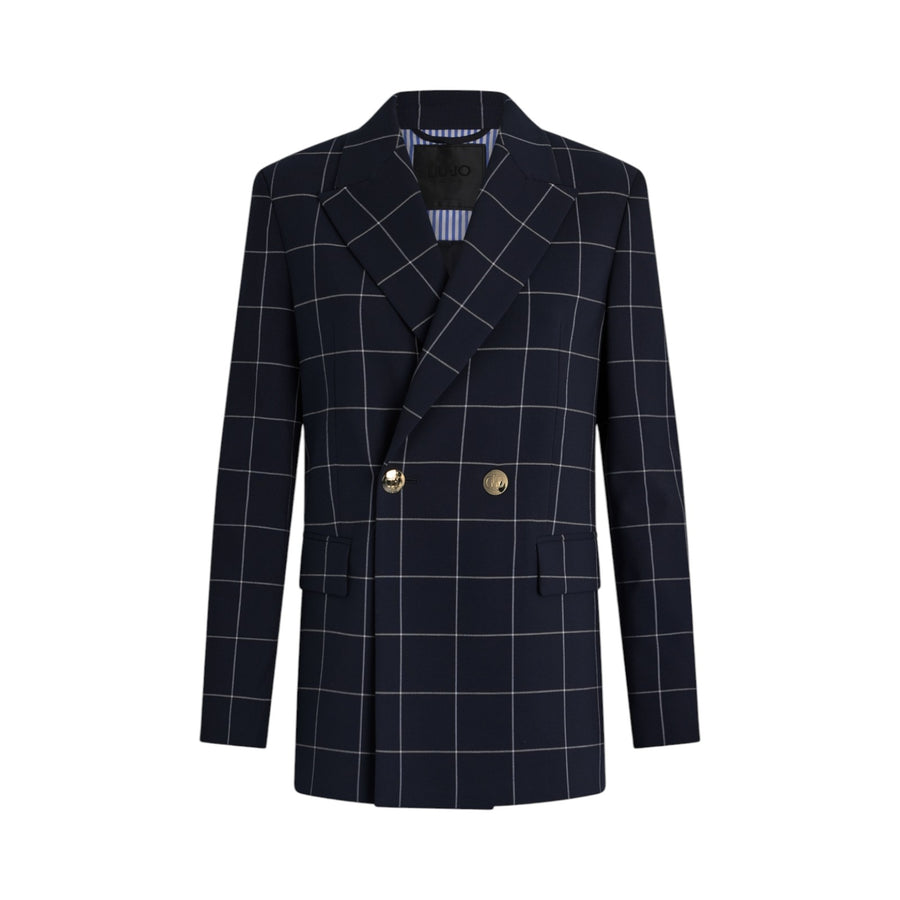Blazer donna check doppiopetto