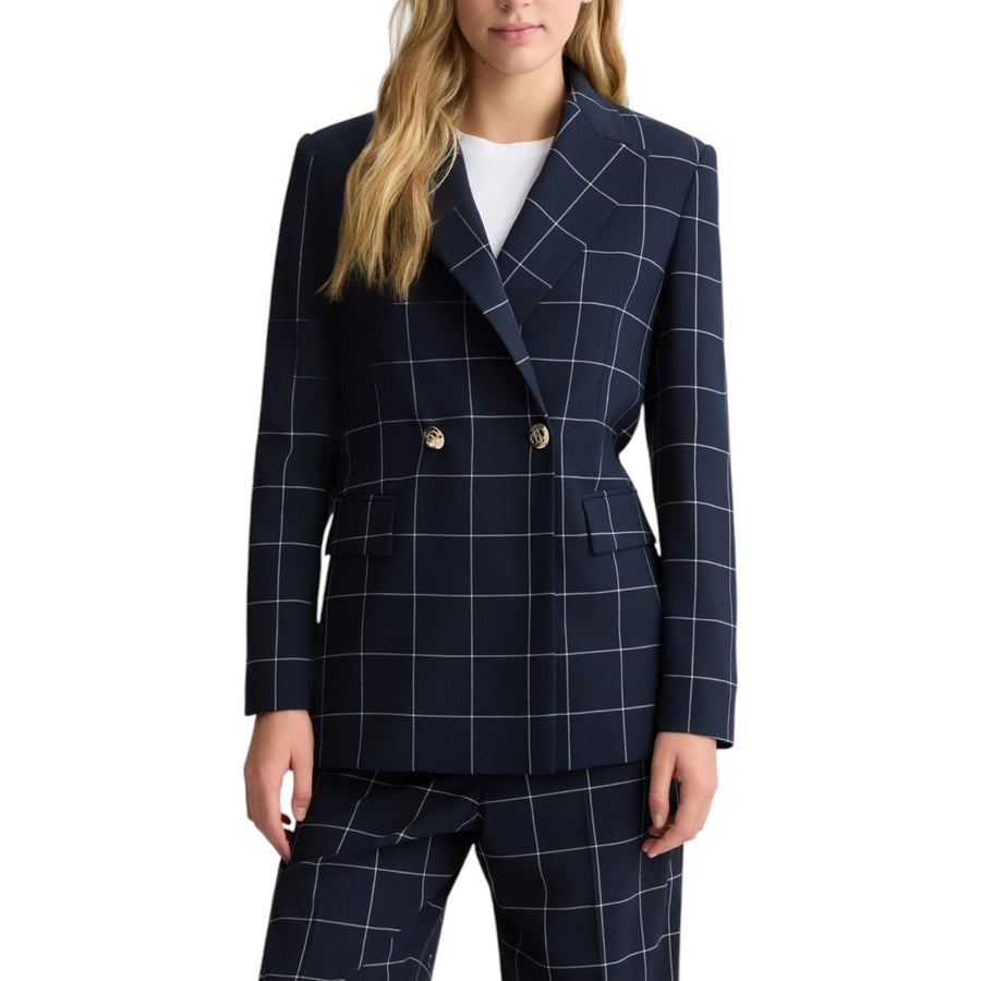 Blazer donna check doppiopetto