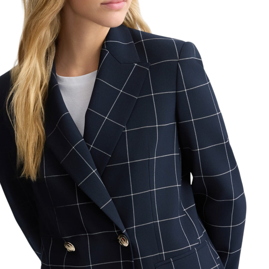 Blazer donna check doppiopetto