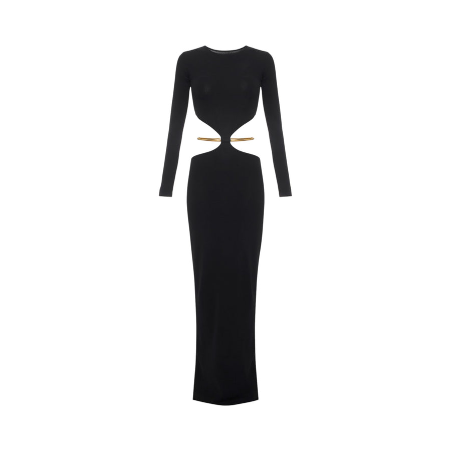 Abito donna Red Carpet in maglia con snake gioiello