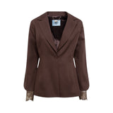 Giacca donna in cotone con pizzo