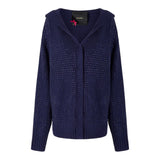 Cardigan Donna in misto lana full strass con cappuccio