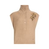 Gilet donna 100% lana con ricami gioiello