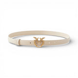 Cintura donna sottile Love Birds in pelle 2cm