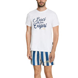 T-shirt Uomo jersey stampa baci from capri