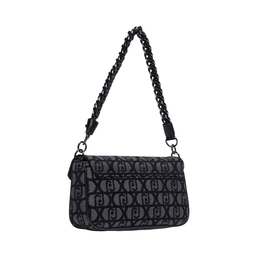 Borsa donna a spalla jacquard con logo