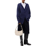 Cardigan Donna in misto lana full strass con cappuccio
