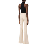 Pantaloni donna in crêpe leggero con cut-out e spacchi