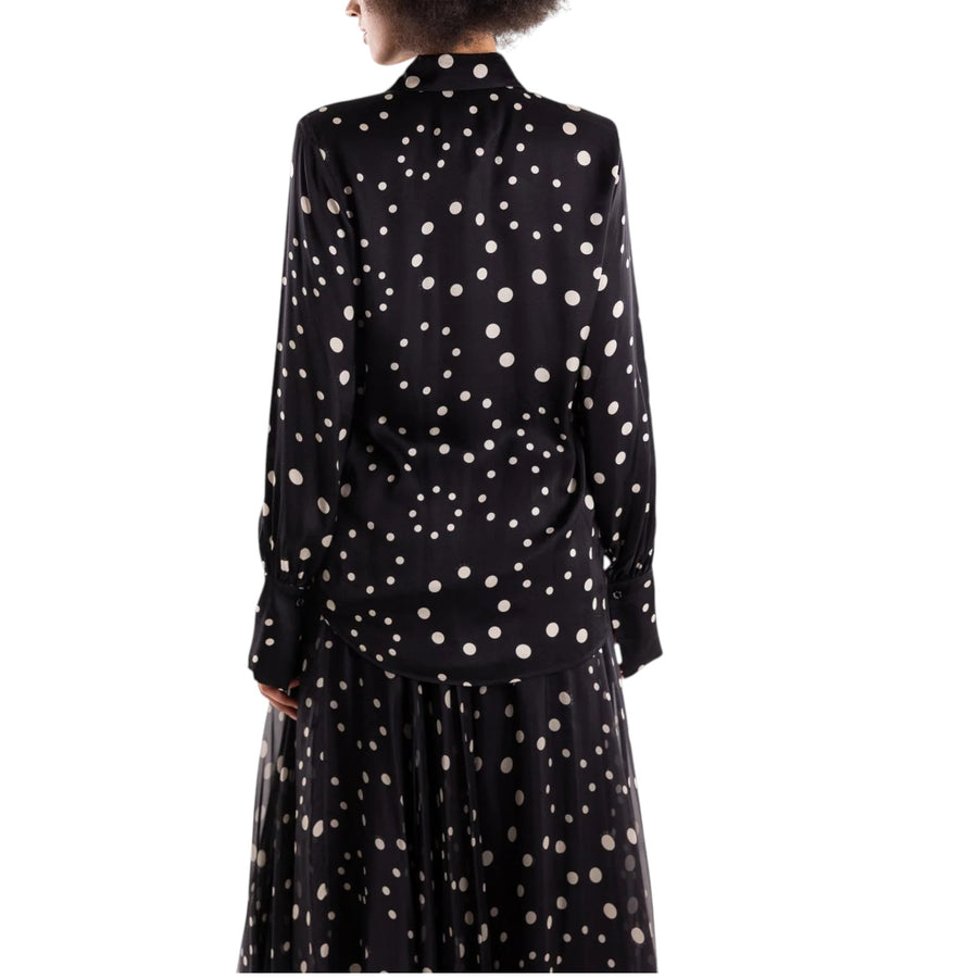 Camicia donna black pois