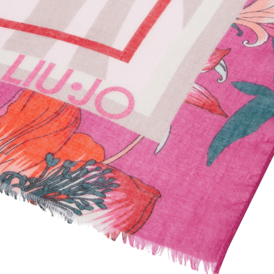 Foulard donna con stampa floreale