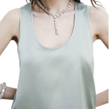 Top donna fluido in raso