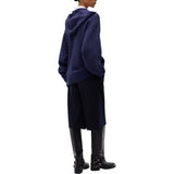 Cardigan Donna in misto lana full strass con cappuccio